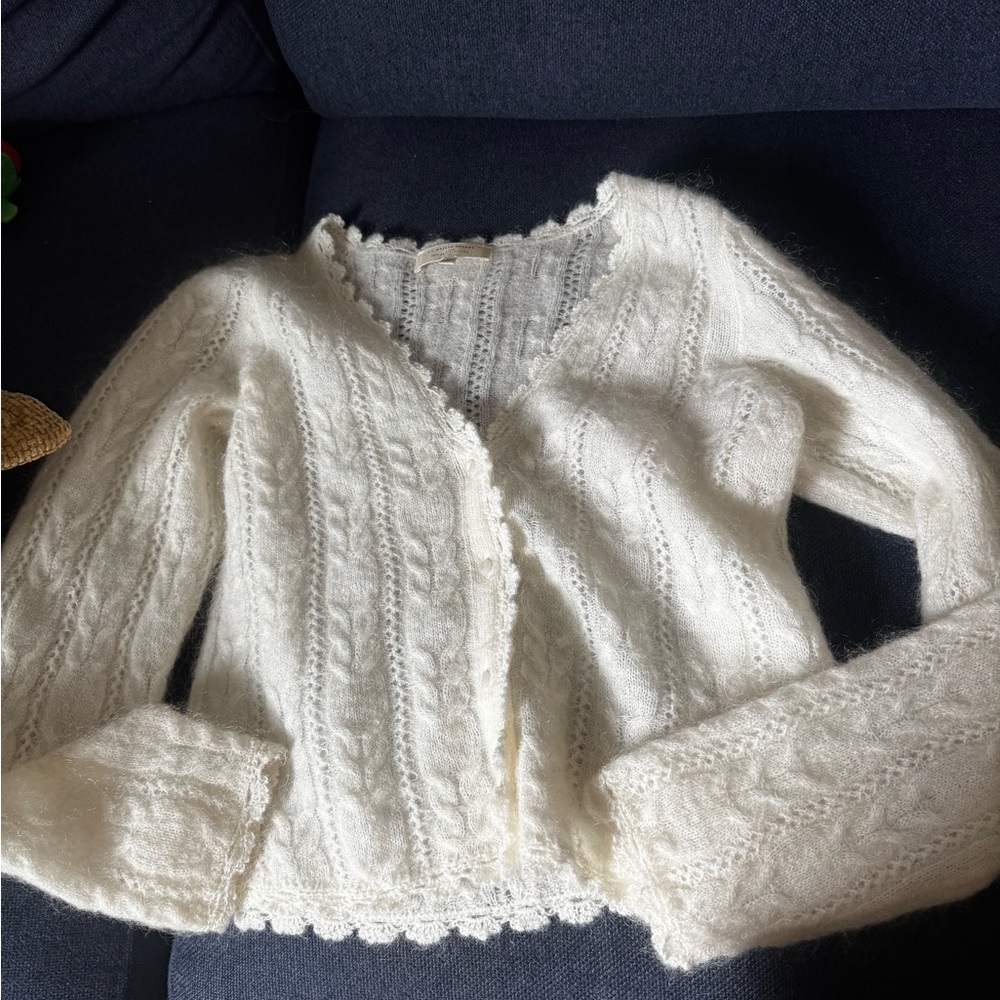 Sézane crotchet Textured Cardigan